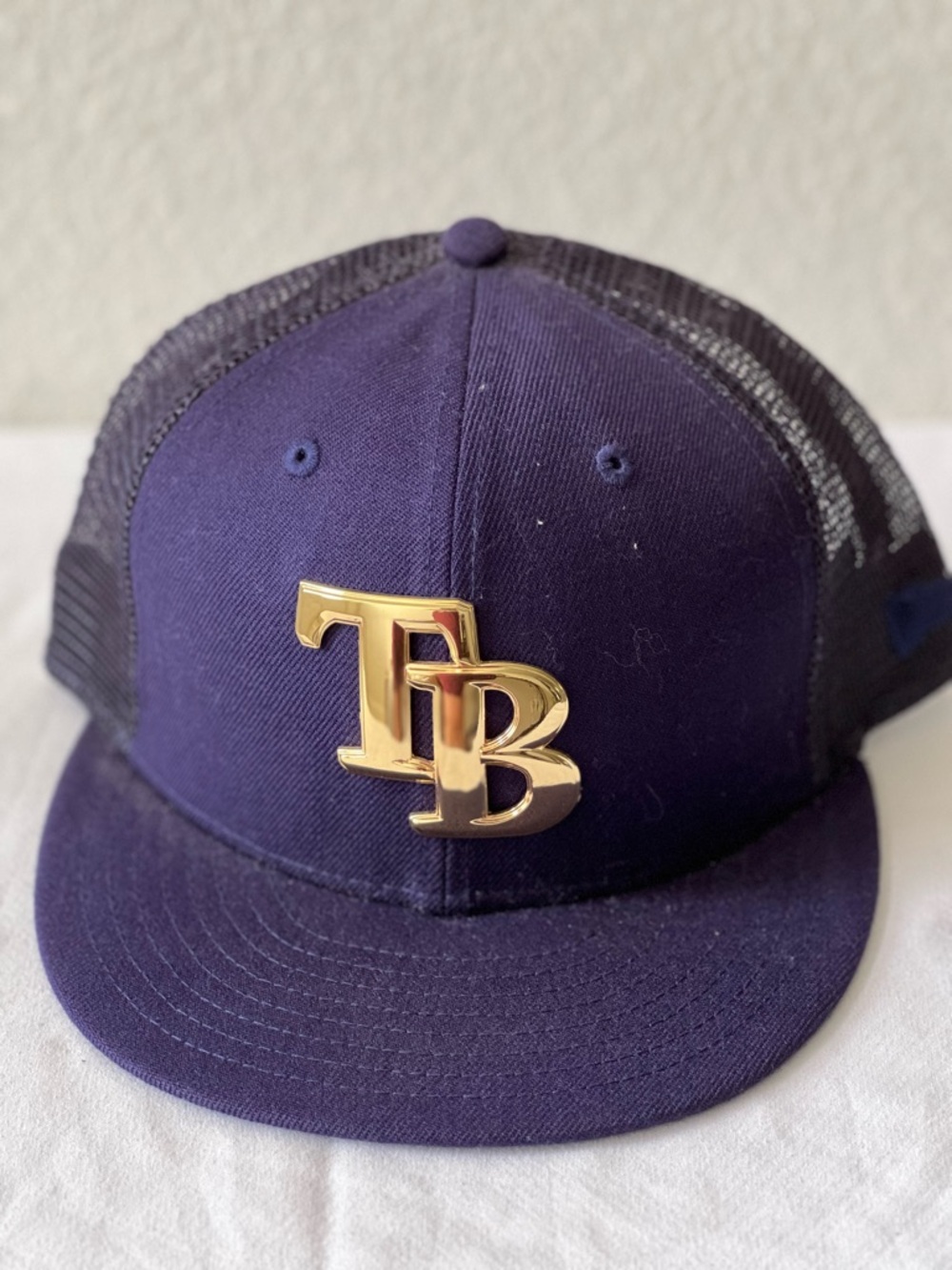 9fifty Purple Trucker Hat with Gold TB Emblem